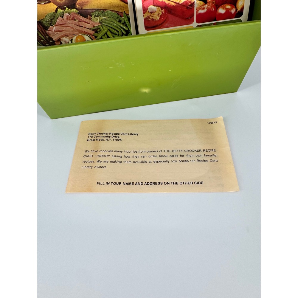 Vintage 1971 Betty Crocker Recipe Card Library COMPLETE 672 Cards Green Box - Picture 12 of 14